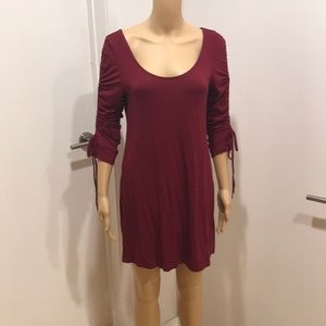 Ruched bodycon mini dress,